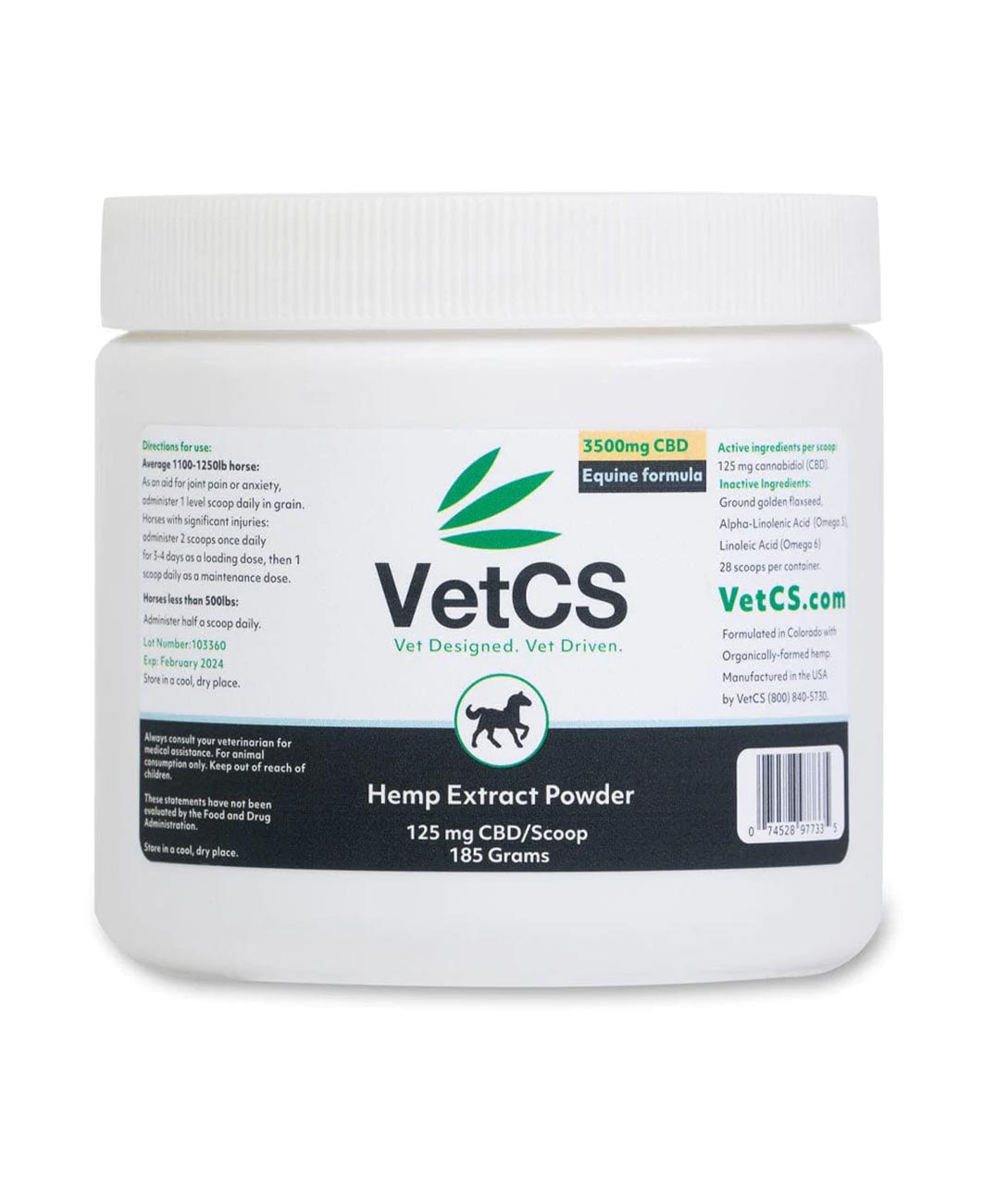 VetCS CBD Powder for Horses