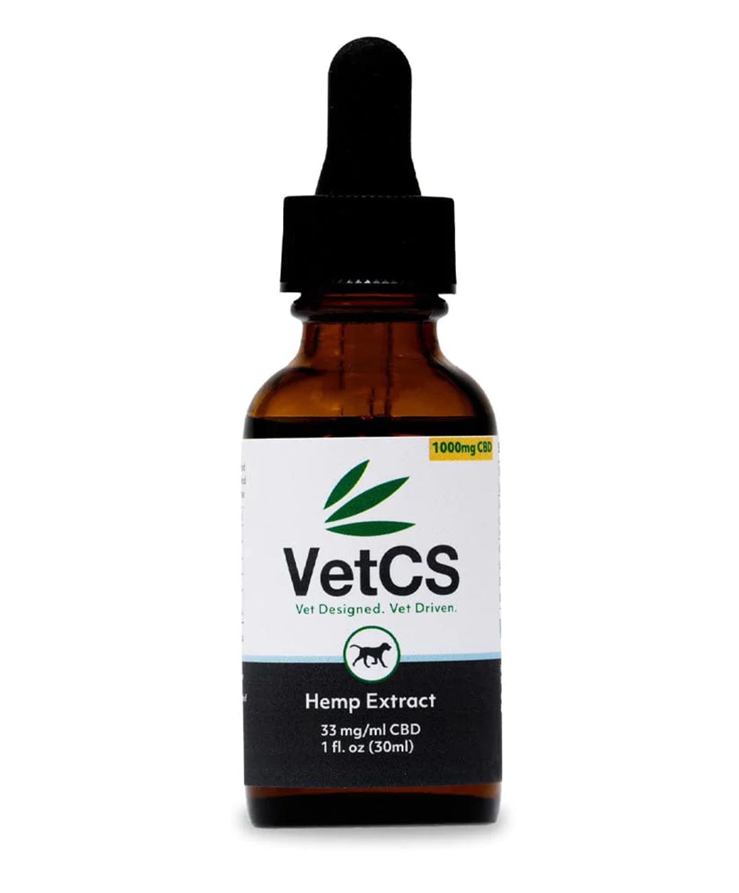 VetCS Medium Breed Dogs CBD Oil 1000mg Bacon or Natural